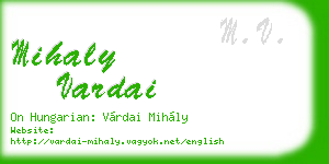 mihaly vardai business card